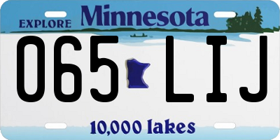 MN license plate 065LIJ