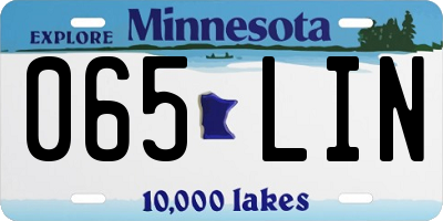 MN license plate 065LIN