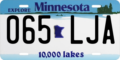 MN license plate 065LJA