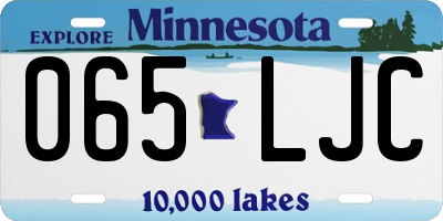 MN license plate 065LJC