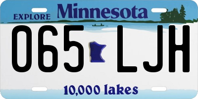 MN license plate 065LJH