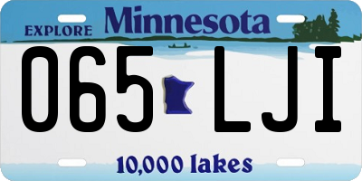 MN license plate 065LJI