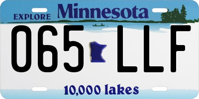MN license plate 065LLF