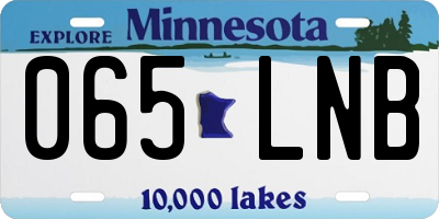 MN license plate 065LNB