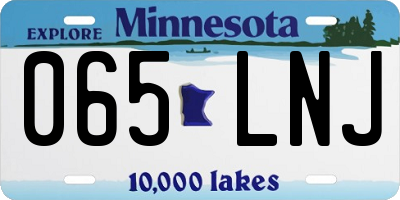 MN license plate 065LNJ