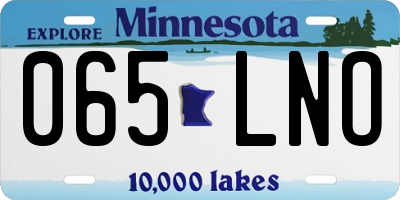 MN license plate 065LNO