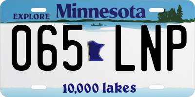 MN license plate 065LNP