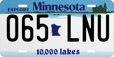 MN license plate 065LNU