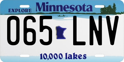 MN license plate 065LNV