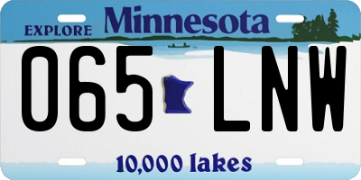 MN license plate 065LNW