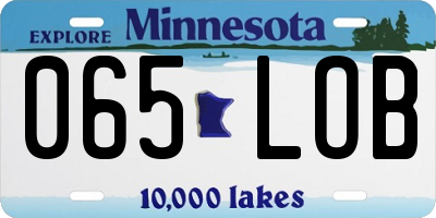 MN license plate 065LOB