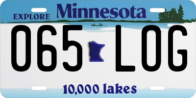 MN license plate 065LOG
