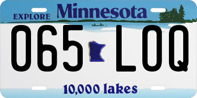 MN license plate 065LOQ