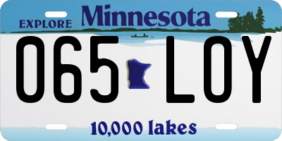 MN license plate 065LOY