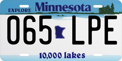 MN license plate 065LPE