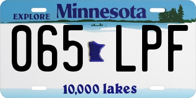 MN license plate 065LPF