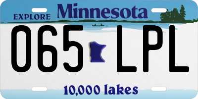 MN license plate 065LPL