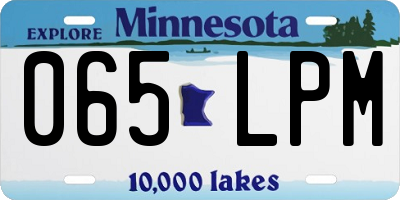 MN license plate 065LPM