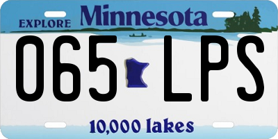 MN license plate 065LPS
