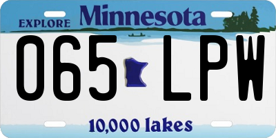 MN license plate 065LPW