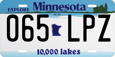 MN license plate 065LPZ