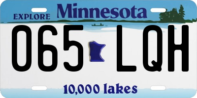 MN license plate 065LQH