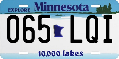 MN license plate 065LQI