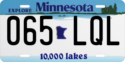 MN license plate 065LQL