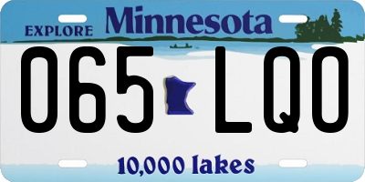 MN license plate 065LQO