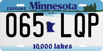 MN license plate 065LQP