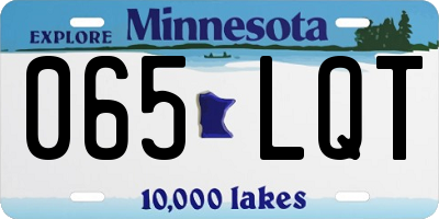 MN license plate 065LQT