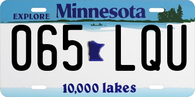 MN license plate 065LQU
