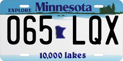 MN license plate 065LQX