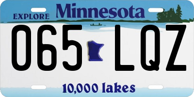 MN license plate 065LQZ
