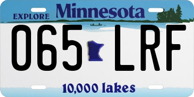 MN license plate 065LRF