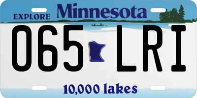 MN license plate 065LRI