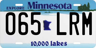 MN license plate 065LRM