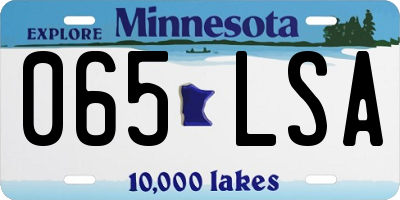 MN license plate 065LSA