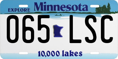 MN license plate 065LSC