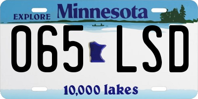 MN license plate 065LSD