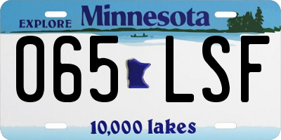 MN license plate 065LSF