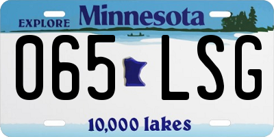 MN license plate 065LSG