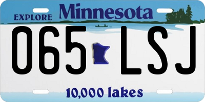 MN license plate 065LSJ