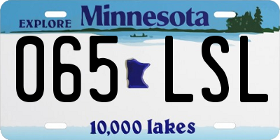MN license plate 065LSL