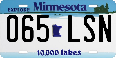 MN license plate 065LSN