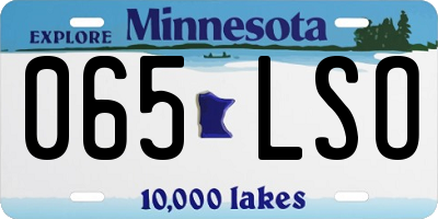 MN license plate 065LSO