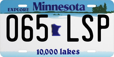 MN license plate 065LSP