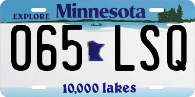 MN license plate 065LSQ