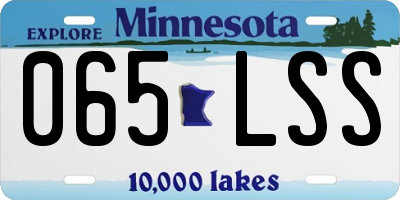 MN license plate 065LSS