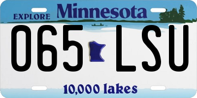 MN license plate 065LSU